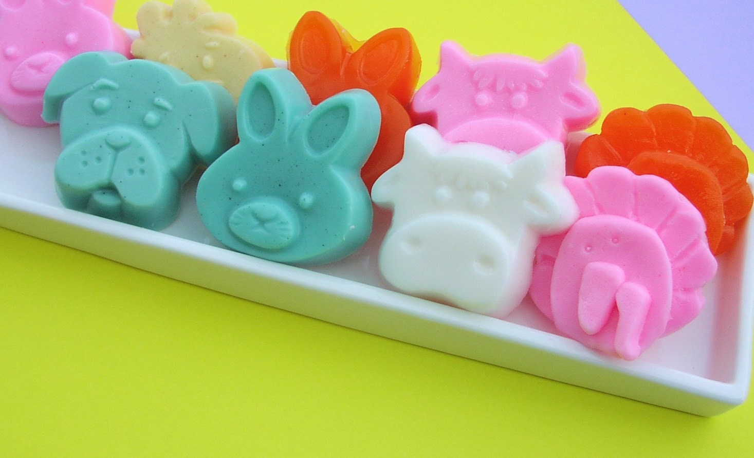 Kids Soap Animal Soaps Surprise Scents by SunbasilgardenSoap