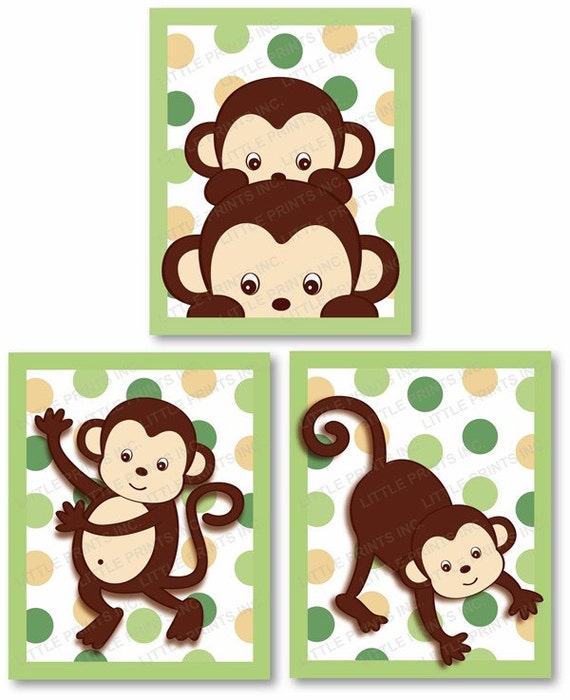Mod Pop Monkey Printable Nursery Wall Art Instant Download Il_570xn