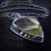 Golden star rutile quartz pendant, sterling silver with anchor chain