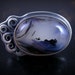 Dendritic Agate ocean scene oval ring made to order setting, sterling silver