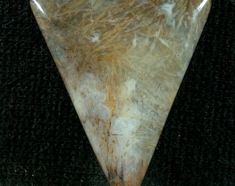 Nipomo Sagenite Agate freeform cabochon from California 26x31x5mm