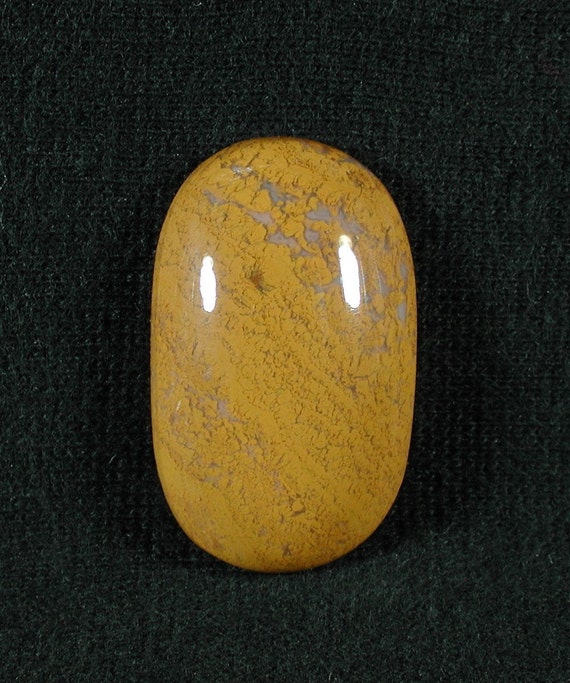 ON SALE Golden Yellow Moss Agate freeform cabochon from Mexico