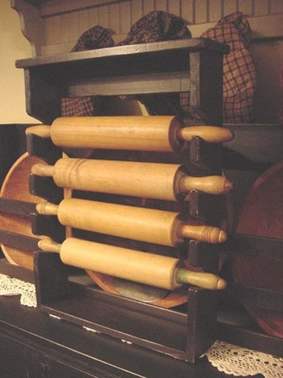 Wooden Rolling Pin Rack