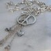 Peace Charm Pendant Necklace Silver Chain Heart Sun Cross Love Charm Jewelry