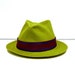 Men's Olive Green Canvas Fedora with Vintage Hatband