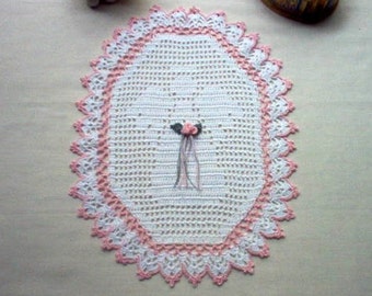 Victorian Angel Crochet Lace Thread Art Doily New Handmade