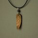Handcarved Argentine Lignum Vitae Leaf / Feather Pendant J120323