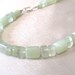 New Jade Necklace, Soochow Jade Beads in Sterling Silver
