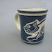 Celtic Cat Mug in Navy Blue