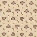 Monkey n Bananas on Pale Peach Cotton Baby Rib Knit Fabric, FQ 18 x 27 inches
