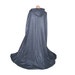 Halloween Cape Cloak Hooded Renaissance Wedding Medieval Costume Grey Fleece