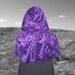 Purple Velvet Shrug Hooded Everyday Capelet Cloak Cape Wrap Shawl Wedding Prom Halloween