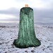 Christmas Cape Cloak Fir Green Hooded Velvet Renaissance Medieval Costume Wedding