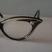 Black and White Cateye Eyeglass Frames - Bakelite