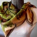 Vintage 1950s Vera Tree Silk Square 33 inch Scarf