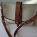 Vintage Dooney and Bourke Tan and White Leather Satchel Purse
