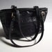 Vintage 1980s Black SAS Leather Classic Handbag Purse
