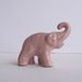 Vintage USA Pottery Elephant Figurine - Rare Pink