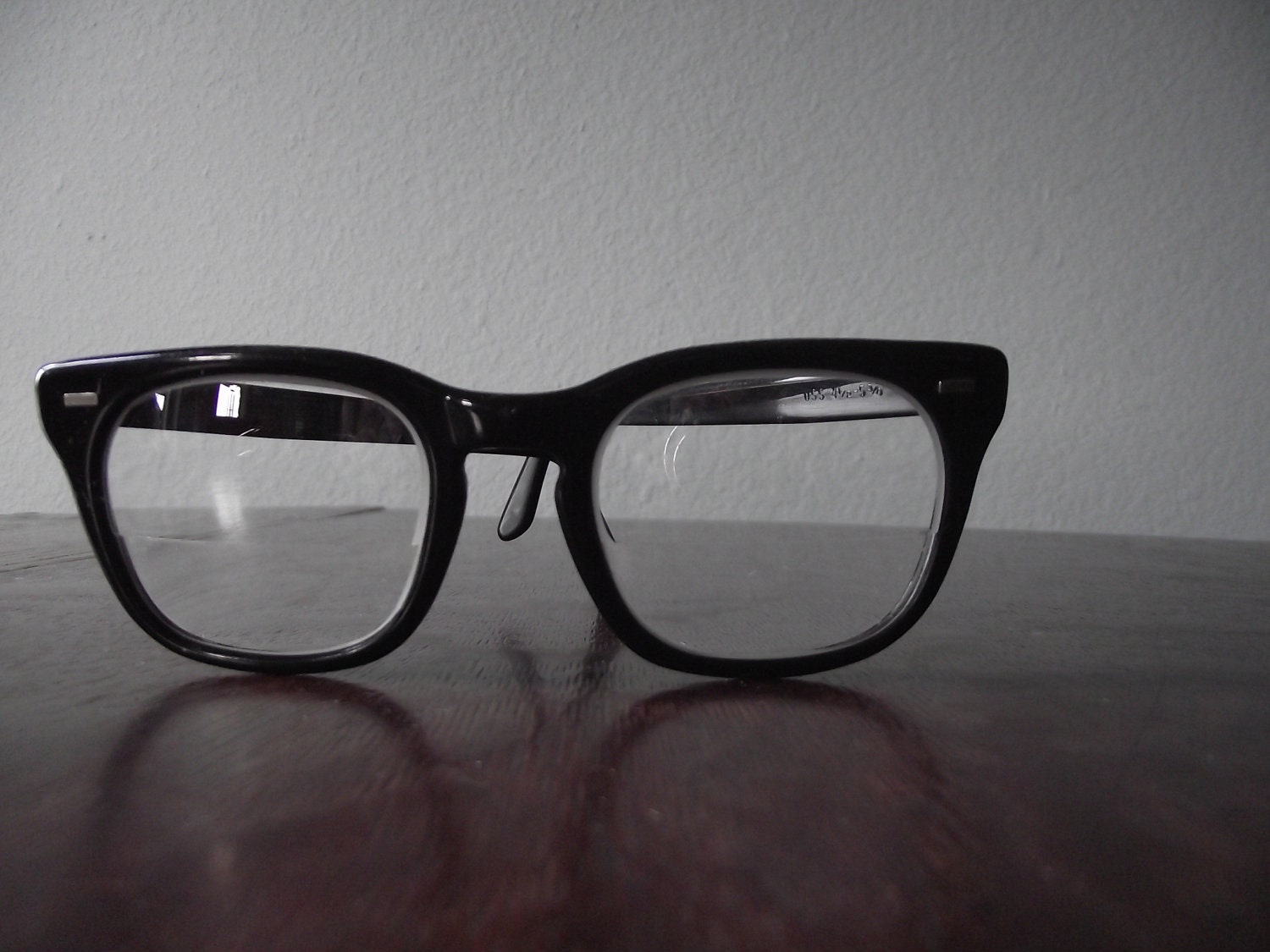 Vintage Geeky Eyeglasses Army Issue Buddy Holly Style