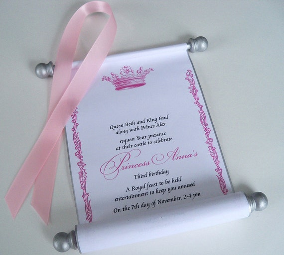 Princess Scroll Wedding Invitations 8