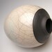 Vase Raku pottery white crackle vase Sample More in the works orders being taken various sizes available