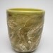 yunomi / tumbler/ cup /glass //whiskey glass yellow green rust off white contemporary ceramic pottery fall colors B-1 C6 Free Shipping