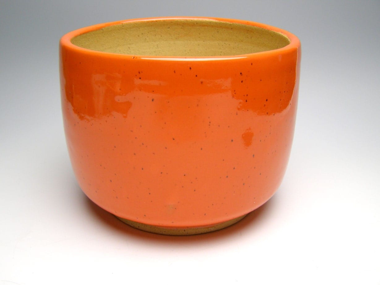 Plant pot Planter Orange Stoneware plant pot 7 x 5 1/2 Scp62