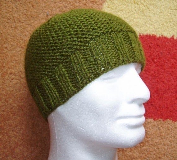KNITTING PATTERN/BEAU Mans Beanie Pattern/Easy Knit by RomeoRomeo