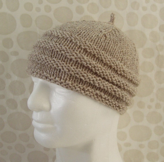 beanie Wool pattern  straight Intermediate hat Tweed Hat BALMORAL Level  Knit on needles PATTERN Mans  BEANIE