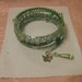 Mint, Apple Green, Vintage Beaded Memory Wire Bracelet