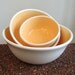 Sunflower Yellow Nesting Bowl Set - Stoneware Pottery Bowls