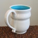 Pottery Mug in Turquoise Blue 14 oz. Stoneware Ceramic Coffee Mug