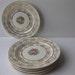 Vintage Atlas Dessert Plates with Floral Design and 22 Karat Gold Trim Set of Five