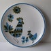 Vintage Retro Ceramic Guild Cabala Blue, Avocado Green, and Black Serving Platter