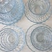 Reserved Item Vintage Anchor Hocking Blue Bubble Teacups Saucers Bread Butter Plates Set of 11 Pieces