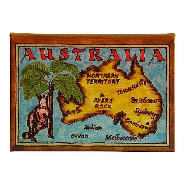 AUSTRALIA Leather Travel Photo Album Handmade