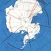 Vintage Modern Map of Antarctica South Polar Plateau British Australia New Zealand