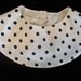 Vintage 1940s La Dear Detachable Dress Collar White with Navy Polka Dots