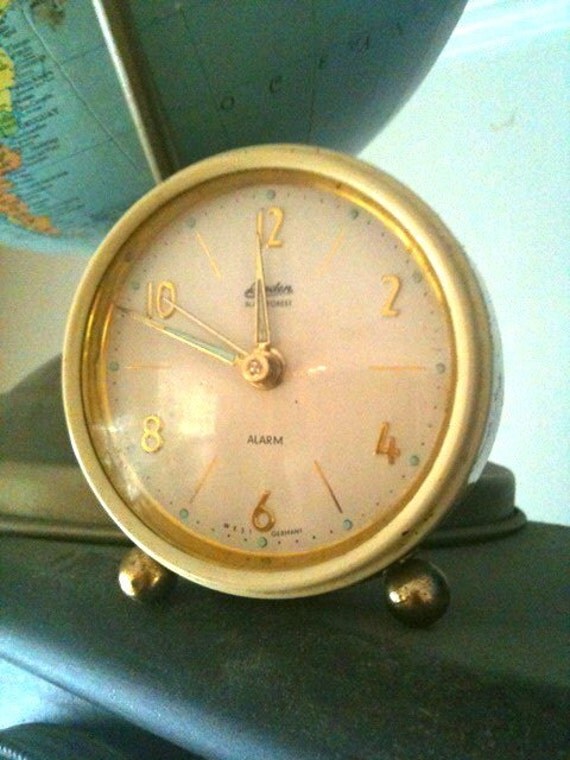 Vintage LINDEN Black Forest Alarm Clock WEST GERMANY by OdeToJune