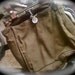 authentic vintage SWISS military bag with leather trim GREAT MARKET bag