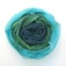 Hand dyed scrim, 3 piece bundle - dark blue, navy blue, emerald green, leaf green, turquoise