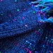 handwoven scarf midnight blue long wide