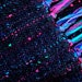 handwoven black confetti long wide scarf