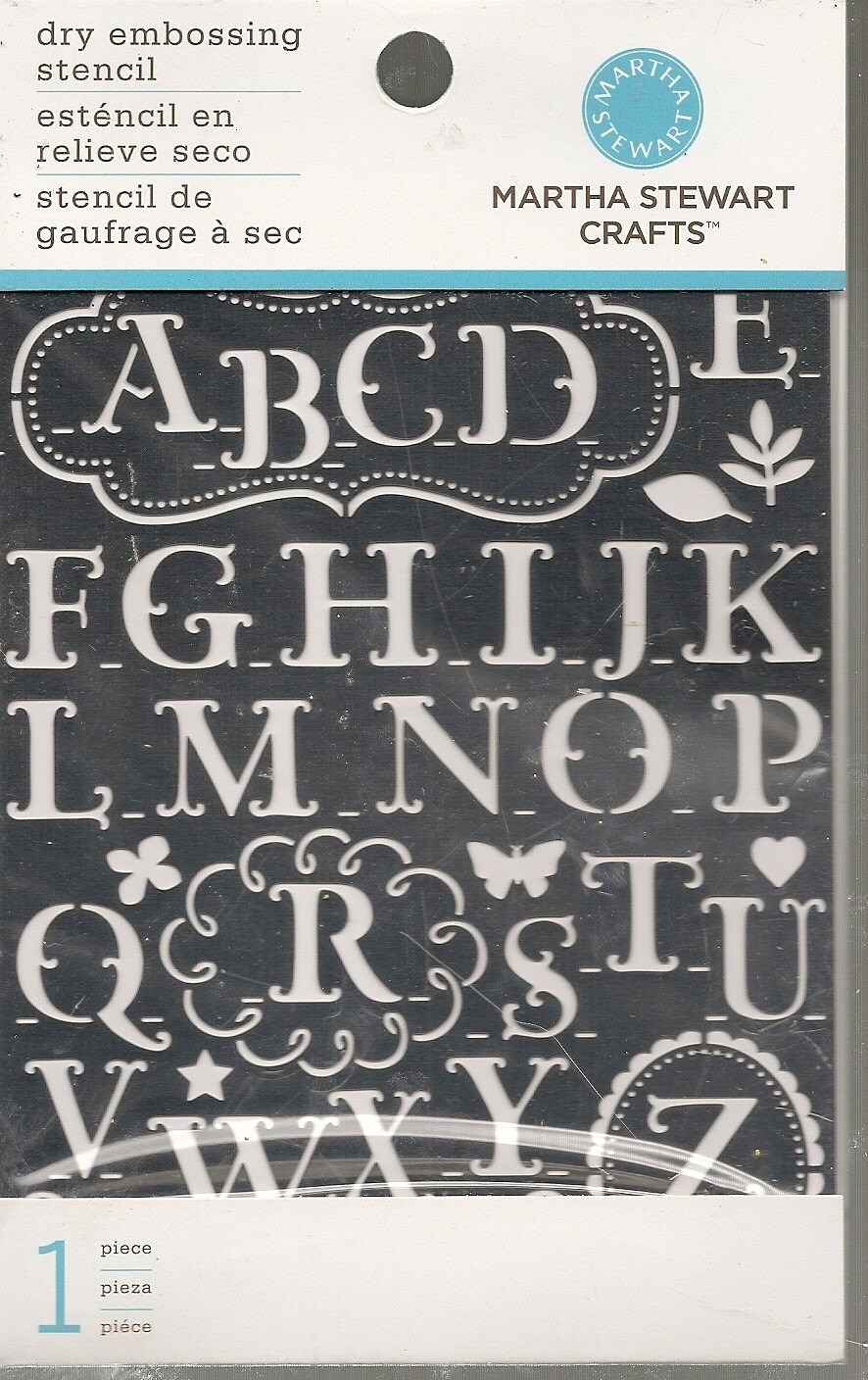 Martha Stewart DRY EmBoSSinG Stencil TRADITIONAL Alphabet