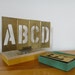 Vintage Brass Interlocking Stencil Set