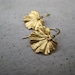 Petite Gold Vermeil Geranium Leaf Earrings