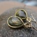 Labradorite Earrings, Gold Flash, Gold, Teardrop, Everyday Earrings, Green Gold Flash, Gold Flash, Irisjewelrydesign