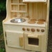 No Assembly Required, Waldorf toy kitchen,  Wooden play kitchen, wooden toy kitchen, play stove,all natural, real wood