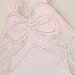 Vintage 50s Pink Full Slip with White Lace and Embroidered Ribbons Barbizon