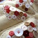 Scandi Hanging Heart x Red and Cream